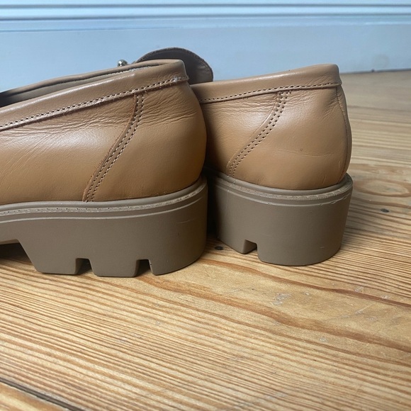 Gem’s Shoes Chunky Loafers Tan Genuine Leather Upper Rubber Sole Size 39 US 8 - Picture 4 of 7